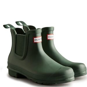 Hunter Women's Original Chelsea Rain Waterproof Boots Hunter Green